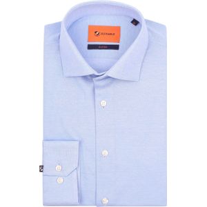 Suitable Hemd Knitted Piqué Hellblau - Größe 40