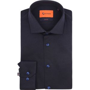 Suitable - Overhemd Knitted Piqué - Lichtblauw - Slim-fit - Katoen