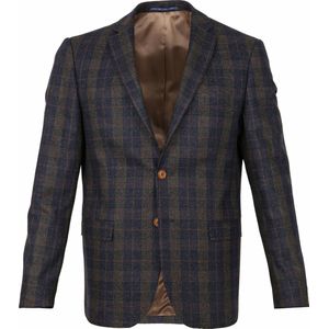 Suitable - Deloro Ruit - Blazer - Donkerblauw - Heren