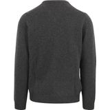 Suitable Lamswol Trui V-Hals Antraciet - Heren