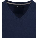 Suitable Lamswol Trui V Hals Donkerblauw Heren