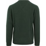 Suitable Lamswol Trui V-Hals Donkergroen - Heren