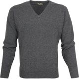 William Lockie Pullover Lamswol Antraciet V - Heren - Pullovers