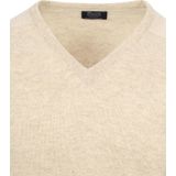 William Lockie - V-Hals Pullover - Beige - 100% Lamswol