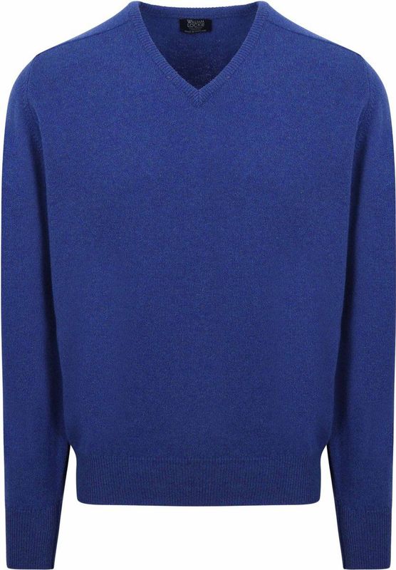 William Lockie - V-Hals - Lamswol - Navy - Pullovers