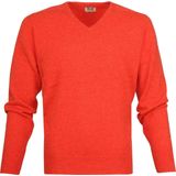 William Lockie - V-neck - Lamswol - Oranje - Pullovers