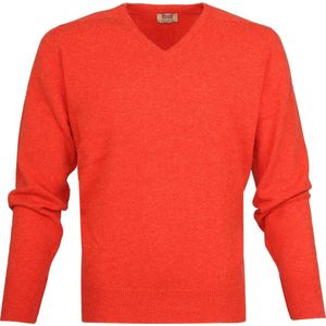 William Lockie - V-neck - Lamswol - Oranje - Pullovers