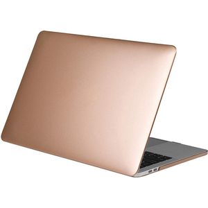 Laptopcover - Geschikt voor MacBook Pro 13 inch - Case - Cover - Hardcase - A1706/A1708/A2338/A2686 (M1,M2,Touchbar, 2016-2022) - Metallic Goud