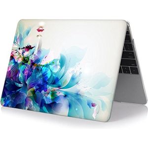 Laptophoes - Geschikt voor MacBook Air 13 inch Hoes Case - A2179 (2020) - Print Vrouw Bloemen