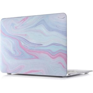 Laptophoes - Geschikt voor MacBook Pro 13 inch Hoes Case - A1708 (2017) - Print Wazig Roze Blauw