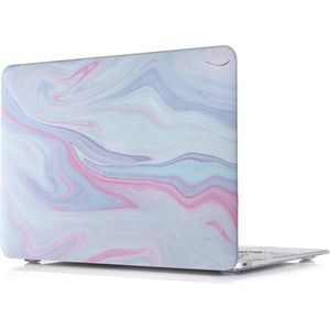 Laptophoes - Geschikt voor MacBook Pro 13 inch Hoes Case - A1708 (2017) - Print Wazig Roze Blauw
