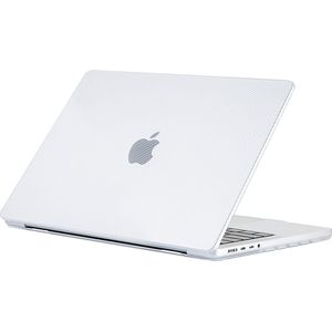 Carbon Cover - Geschikt voor MacBook Air 13,3 inch - Case - Geen Vingerafdrukken - Hardcase - A1932/A2179/A2337 (M1, 2018-2022) - Transparant