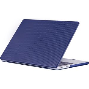 Carbon Cover - Geschikt voor MacBook Air 13,3 inch - Case - Geen Vingerafdrukken - Hardcase - A1932/A2179/A2337 (M1, 2018-2022) - Blauw