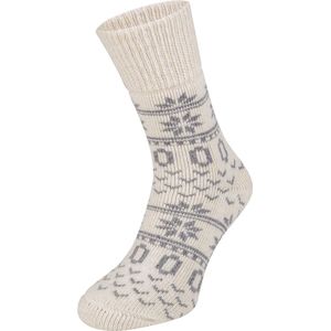 Boru - Huissokken - Noorse Print - Multikleur - 45% Schapenwol