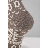 Boru - Huissokken - Noorse Print - Multikleur - 45% Schapenwol