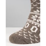 Boru - Huissokken - Noorse Print - Multikleur - 45% Schapenwol