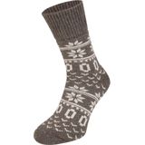 Boru - Huissokken - Noorse Print - Multikleur - 45% Schapenwol