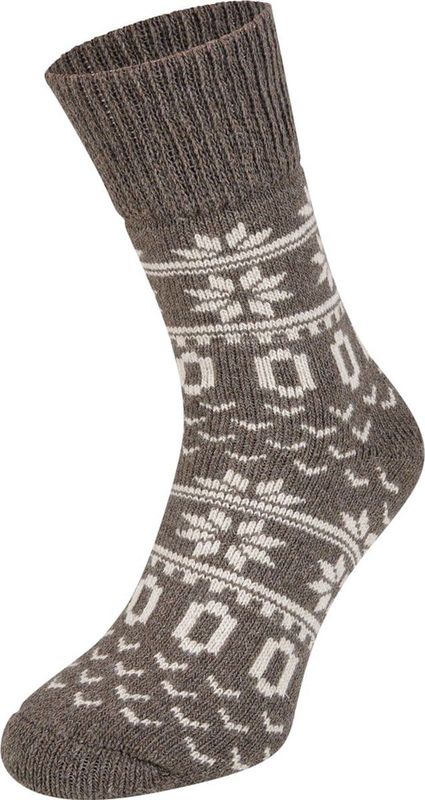 Boru - Huissokken - Noorse Print - Multikleur - 45% Schapenwol