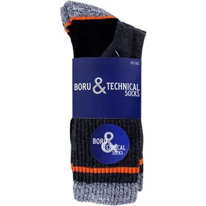 Boru - Technische Werksokken - Zwart - Polyester/Katoen/Elastaan