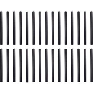 Rustik Lys chique lange dinerkaarsen pak van 30 stuks 2.1 x 30 cm kleur Zwart / Black
