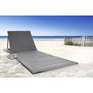 1 Strandmat - Intimo Strandmat - 1 Stuks - Grijs - 100x51x41cm - strand stoel - sneldrogend schuim