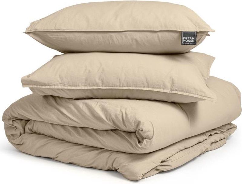 Dreamhouse Stone Washed Dekbedovertrek + 1 kussenslopen Zand