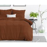 Dreamhouse Stone Washed Dekbedovertrek + 1 kussenslopen Bruin