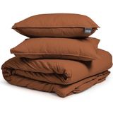 Dreamhouse Stone Washed Dekbedovertrek + 1 kussenslopen Bruin