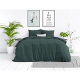 Dreamhouse Stone Washed Dekbedovertrek + 1 kussenslopen Donker Groen