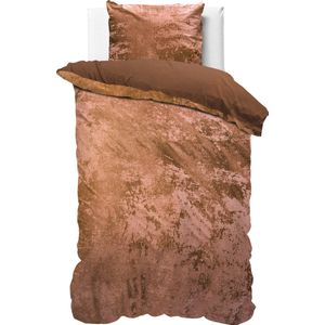 Dreamhouse - Dekbedovertrek Wood - Bruin - Crushed Velvet - Inclusief Kussensloop