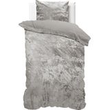 Dreamhouse - Dekbedovertrek - Metallic Zilver - 100% Katoen - Inclusief Kussensloop