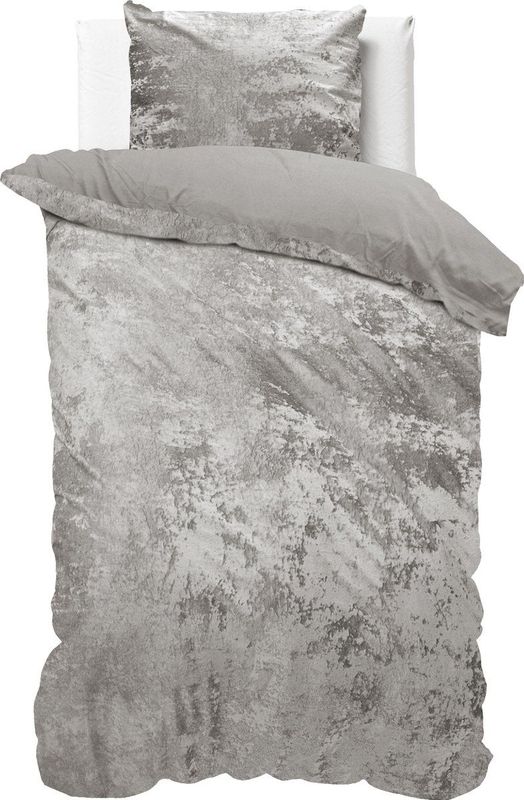 Dreamhouse - Dekbedovertrek - Metallic Zilver - 100% Katoen - Inclusief Kussensloop