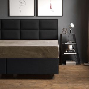 Sleeptime - Velvet Hoeslaken - Taupe - 140x200 - Super Zacht