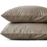 Sleeptime - Velvet Kussenslopen - Taupe - 2 Pack - 100% Polyester