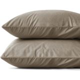 Sleeptime - Velvet Kussenslopen - Taupe - 2 Pack - 100% Polyester