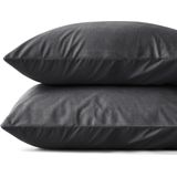 Sleeptime - Velvet Kussenslopen - Antraciet - 2 Pack - 100% Polyester