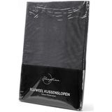 Sleeptime - Velvet Kussenslopen - Antraciet - 2 Pack - 100% Polyester