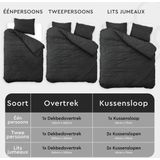 Sleeptime Teddy Dekbedovertrek + 2 kussenslopen Antraciet