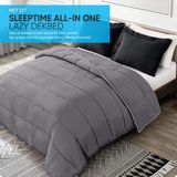 Sleeptime All-in one Omkeerbare Dekbed - Dekbed zonder Overtrek - 140x200 - Antraciet