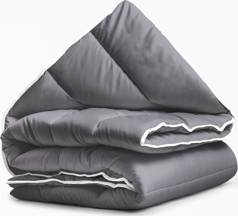 Sleeptime All-in one Omkeerbare Dekbed - Dekbed zonder Overtrek - 140x200 - Antraciet