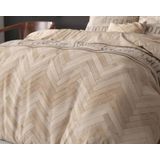 Sleeptime Visgraat Dekbedovertrek - 200 x 200/220 + 2 60 x 70 cm kussenslopen - Zand