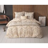 Sleeptime Visgraat Dekbedovertrek - 200 x 200/220 + 2 60 x 70 cm kussenslopen - Zand