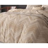 Sleeptime Visgraat Dekbedovertrek - 240 x 200/220 + 2 60 x 70 cm kussenslopen - Zand