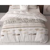 Sleeptime Good Night Dekbedovertrek - 140 x 200/220 + 1 60 x 70 cm kussensloop - Wit
