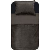 Sleeptime - Velvet Piping - Dekbedovertrek - Deep Taupe - 240 x 220 cm