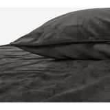 Sleeptime - Velvet Piping - Dekbedovertrek - Deep Taupe - 240 x 220 cm