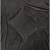 Sleeptime - Velvet Piping - Dekbedovertrek - Deep Taupe - 240 x 220 cm