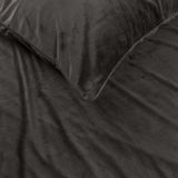 Sleeptime - Velvet Piping - Dekbedovertrek - Deep Taupe - 240 x 220 cm