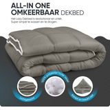 Sleeptime 2 in 1 Dekbed Dekbed zonder Overtrek + Gratis Kussensloop Kaki