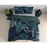 Dreamhouse - Edvard - Dekbedovertrek - Blauw - Katoen Satijn - Inclusief Kussensloop